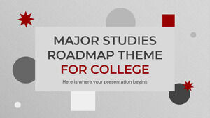 Major Studies Roadmap-Thema für das College