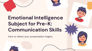 Pre-K를 위한 감성 지능 과목: 의사소통 기술
