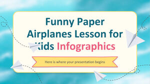 어린이 인포그래픽을 위한 재미있는 종이 비행기 수업