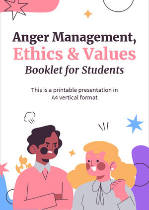 Livret sur la gestion de la colère, l'éthique et les valeurs pour les étudiants