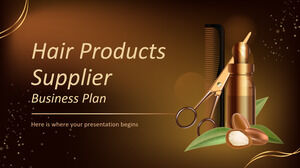 Plan de negocios del proveedor de productos para el cabello