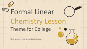 Tema lecției de chimie liniară formală pentru facultate