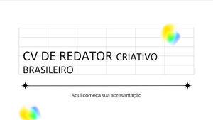 CV del redactor publicitario brasileño