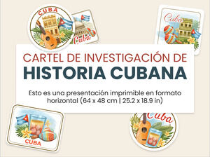 Plakat badań nad historią Kuby