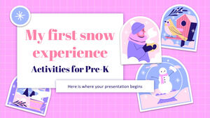 Ma première expérience de neige - Activités pour le pré-K