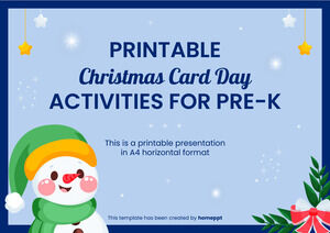 Druckbare Weihnachtskarten-Tagesaktivitäten für Pre-K
