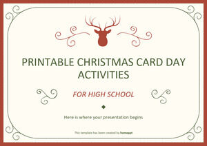 أنشطة يوم بطاقة عيد الميلاد القابلة للطباعة للمدرسة الثانوية