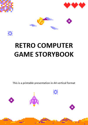 ريترو كمبيوتر لعبة Storybook