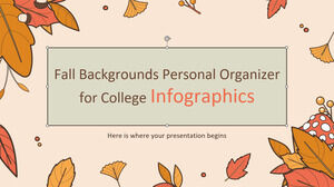 Herbst-Hintergründe Persönlicher Organizer für College-Infografiken