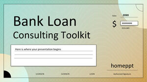 مجموعة أدوات استشارات قرض البنك