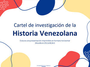 Plakat badań nad historią Wenezueli