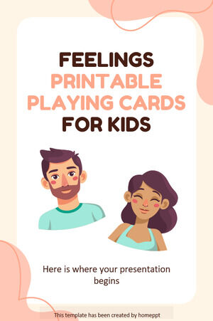Игральные карты для детей «Чувства» для печати