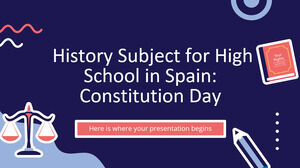 Предмет истории для старшей школы в Испании: День Конституции