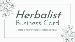 Tarjeta de presentación de herbolario