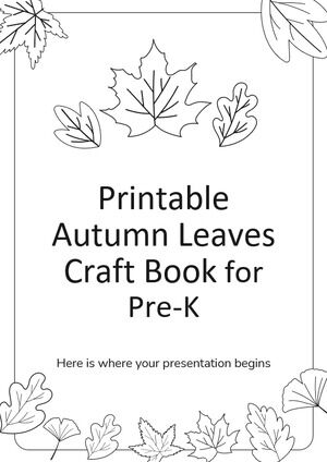 Pre-K를 위한 인쇄 가능한 가을 잎 공예 책