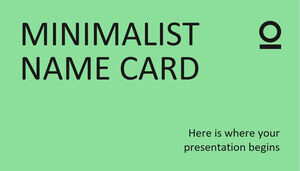 Cartão de nome minimalista