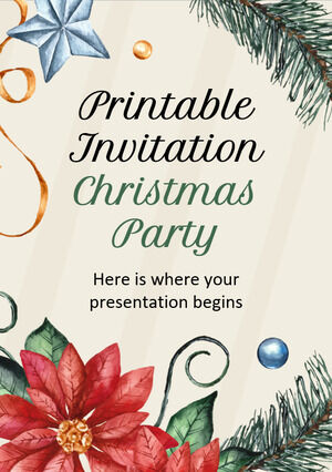 Invitation imprimable fête de Noël