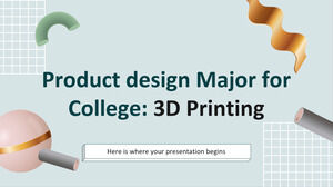 대학 제품 디자인 전공: 3D 프린팅