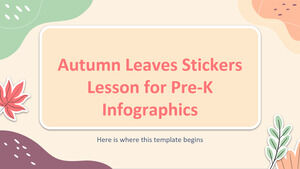 Leçon d'autocollants de feuilles d'automne pour l'infographie pré-K