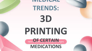 医学趋势：某些药物的 3D 打印