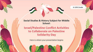 Studii sociale și istorie Subiect pentru școala gimnazială - Clasa a 6-a-12-a: Activități conflictuale Israel/Palestina pentru a colabora la Ziua Solidarității Palestinei