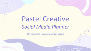 Pastel Creative Planejador de Mídia Social