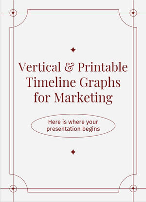 마케팅을 위한 수직 및 인쇄 가능한 타임라인 그래프