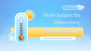 Materia de Matemáticas para Primaria - 1° Grado: Temperatura