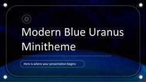 Minitema moderno di Urano blu