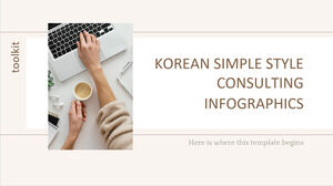 Инфографика набора инструментов для консалтинга в простом корейском стиле