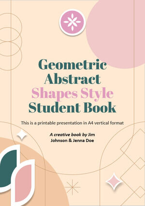 Cartea elevului în stil forme abstracte geometrice