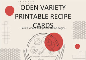 Cartões de receitas imprimíveis da variedade Oden
