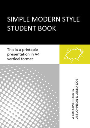 Einfaches Studentenbuch im modernen Stil