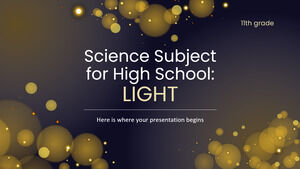 Naturwissenschaftliches Fach für Highschool - 11. Klasse: Licht