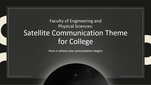 كلية الهندسة والعلوم الفيزيائية: موضوع الاتصالات الفضائية للكلية