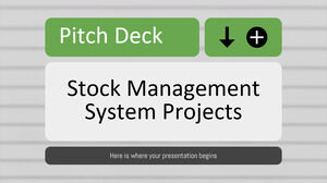 Pitch Deck sur les projets de système de gestion des stocks