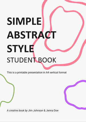 Simple Abstract Style Student Book
