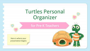 Anaokulu Öncesi Öğretmenler için Turtles Kişisel Ajanda