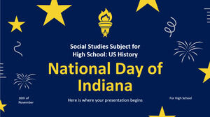 موضوع الدراسات الاجتماعية للمدرسة الثانوية: تاريخ الولايات المتحدة - اليوم الوطني لإنديانا