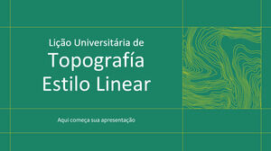 Linear Style Topography University Practical Lesson