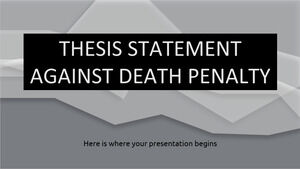 Dichiarazione di tesi contro la pena di morte
