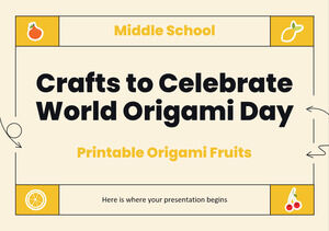 Manualidades de secundaria para celebrar el Día Mundial del Origami - Frutas de Origami imprimibles
