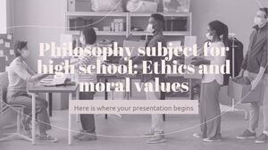 고등학교 철학 과목: 윤리 및 도덕적 가치