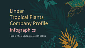 선형 열대 식물 회사 프로필 인포그래픽