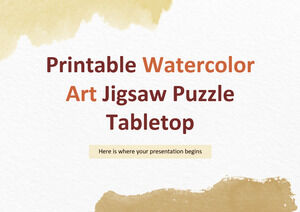Printable Watercolor Art Jigsaw Puzzle Tabletop