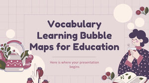 Eğitim için Kelime Öğrenme Kabarcık Haritaları