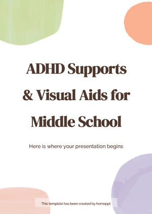 인쇄 가능한 ADHD 지원 및 중학교용 시각 자료