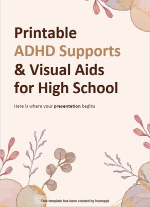 고등학교를 위한 인쇄 가능한 ADHD 지원 및 시각 보조 자료