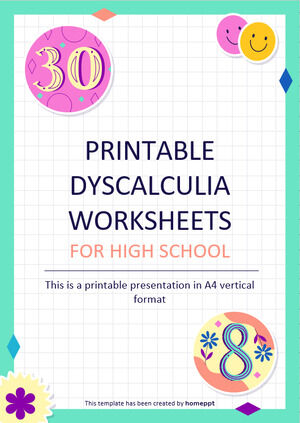 Printable Dyscalculia Worksheets for High School