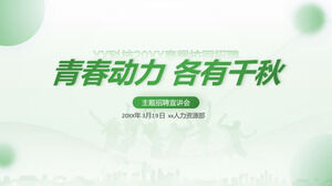 Plantilla PPT de reclutamiento de Spring Campus para Xiaoxin Company